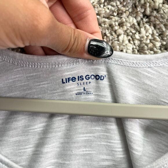 Life Is Good Tank Top Women’s L Gray “Follow Your Heart” Jeep Sleeveless PJ NWT - Picture 4 of 7